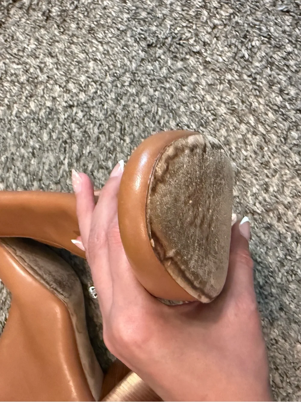 Women's Tan Leather Ankle Boots with Gold Accent (Tory Burch)